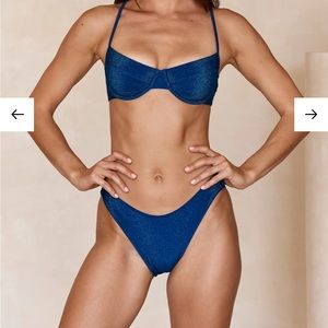 SET Navy Shimmer Byron Bottom and Maui Top